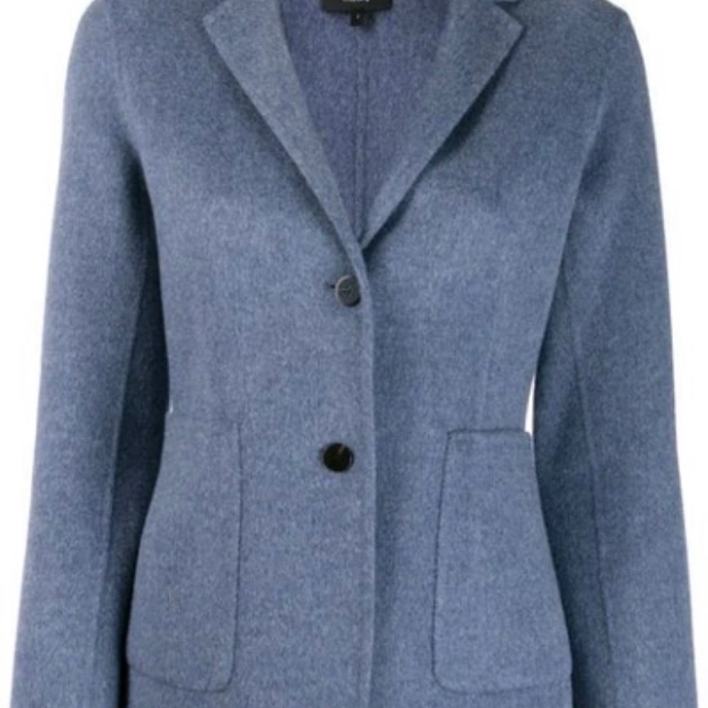 Theory Wool-cashmere
Jacket size 8 Heather Denim Blue Color
